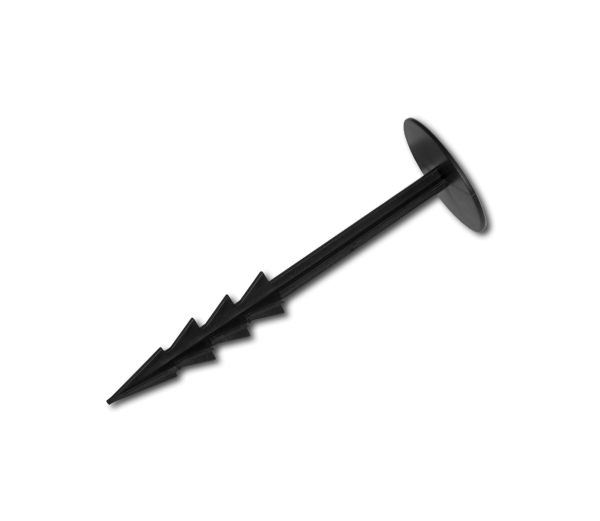Bradas Upevňovací kotvící kolík silný 12cm plast černý